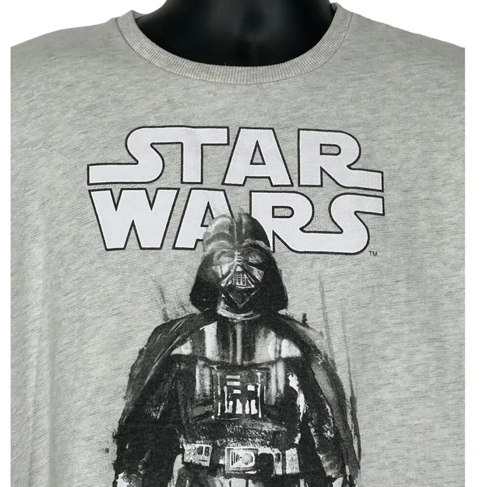 Pull&Bear Star Wars Graphic Sweatshirt XL Gray Oversized Crewneck Disney Logo